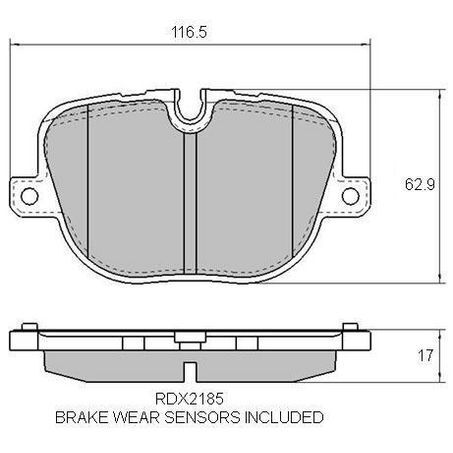 RDA Rear Brake pads for Landrover Range Rover 4.4L V8 LG 4 Door SUV 2013-On