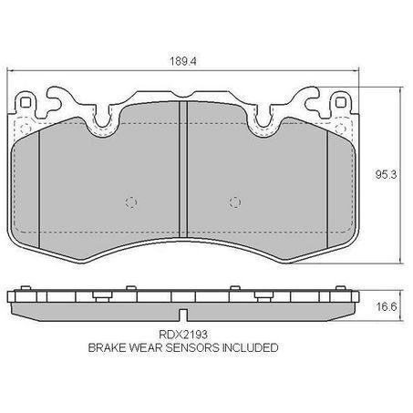 RDA Front Brake pads for Landrover Discovery V 2.0TD, 3.0TD V6 2017-Onwards Type 2 Brembo 3.0TD V6