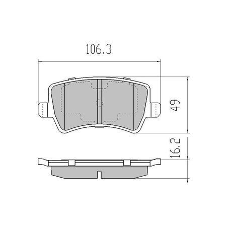 RDA Rear Brake pads for Landrover Evoque 2.2L, 2.0L 2011-On Type 1