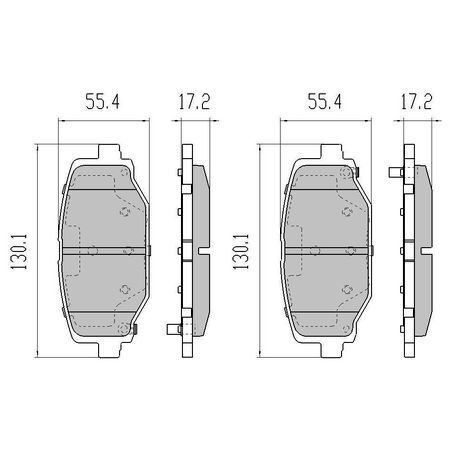 RDA Rear Brake pads for Fiat Freemont 2.0TD, 2.4L, 3.6L 2013-Onwards Type 2
