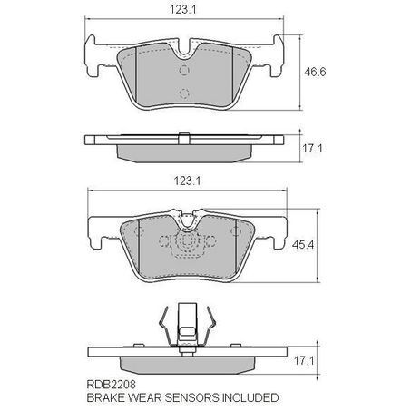 RDA Rear Brake pads for BMW 428 F32 2.0T 10/2013-On