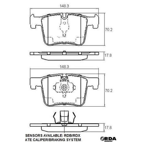 RDA Front Brake pads for BMW 316 F30 1.6T 6/2013-On