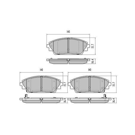 RDA Front Brake pads for Mazda 3 2.5L SP25 / BM 2.0L DOHC 16V 2014-7/2016