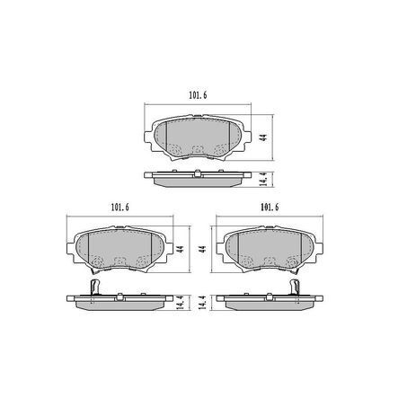 RDA Rear Brake pads for Mazda 3 BN 2.0L, 2.5L 7/2016-2/2019 Type 1 Without Elec Handbrake