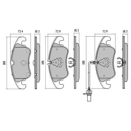RDA Front Brake pads for Audi SQ5 8R 3.0TD 5/2013-7/2017 Type 2 1LJ