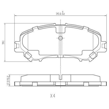 RDA Front Brake pads for Renault Koleos HZG 2.0L 8/2017-Onwards Type 1