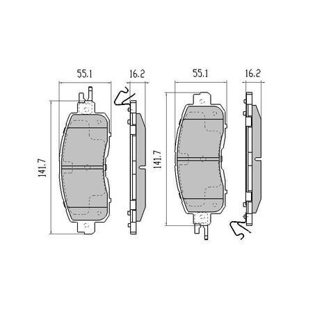 RDA Front Brake pads for Nissan Altima L33 2.5L, 3.5L 2013-On