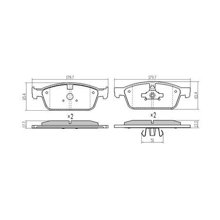 RDA Front Brake pads for Ford Escape ZH FXXWP 2.0L R9DG AWD 4/2020-On