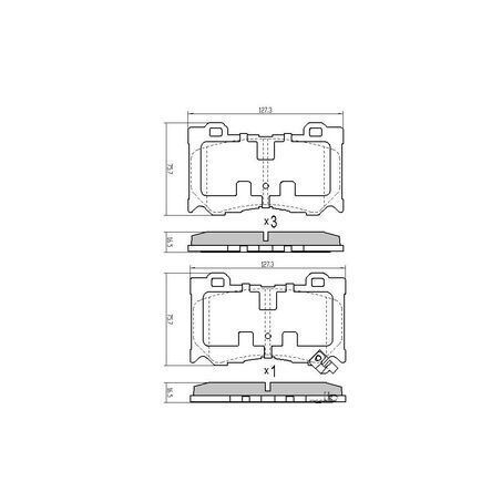 RDA Front Brake pads for Infiniti QX70 S51 3.0L, 3.7L, 5.0L 1/2014-On