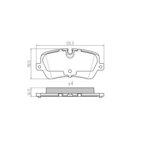 RDA Rear Brake pads for Landrover Range Rover 3.0L Supacharged Sports 2013-On