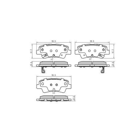 RDA Rear Brake pads for Kia Rondo 1.7L, 2.0L 2013-Onwards Type 2