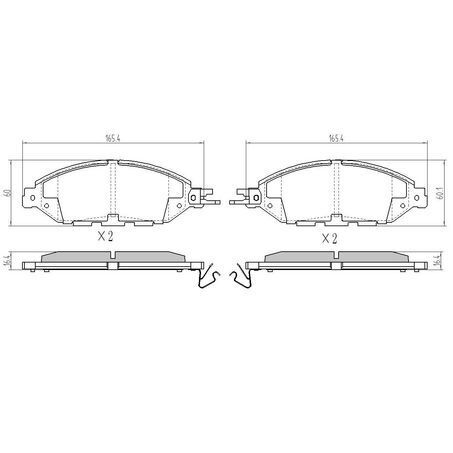 RDA Front Brake pads for Nissan Pathfinder R52 3.5L 2013-On