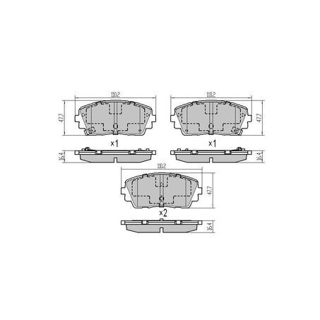 RDA Front Brake pads for Kia Picanto TA 1.2L DOHC FWD 5/2011-3/2017 Type 2 110.2mm