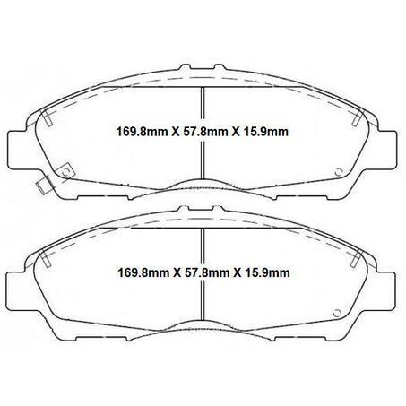 RDA Front Brake pads for Holden Acadia 3.6L LT AC 4WD, FWD 8/2018-On