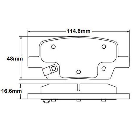 RDA Rear Brake pads for Holden Acadia 3.6L LT AC 4WD, FWD 8/2018-On