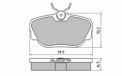 RDA Front Disc Brake Pads for Saab 9000 Turbo 16 1987-1996
