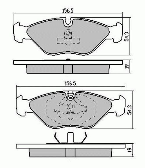 RDA Front Disc Brake Pads for Saab 9000 Turbo 2.3 1990-1998 Type1