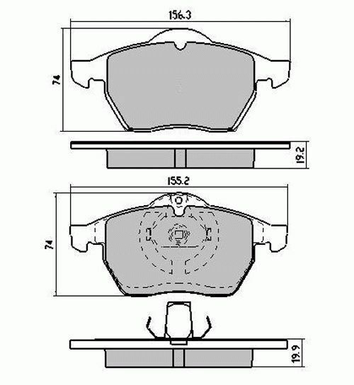 RDA Front Disc Brake Pads for Saab 9-3 9-5 1997-2001