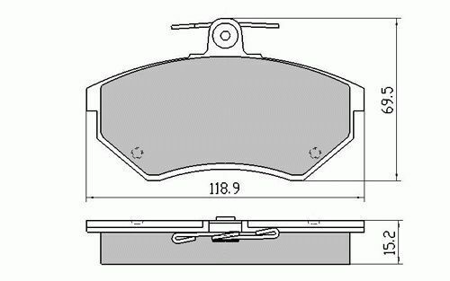 RDA Front Disc Brake Pads for Seat Toledo 2.0i With 5 Stud Wheels
