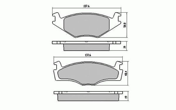 RDA Front Disc Brake Pads for Seat ibiza Type 1