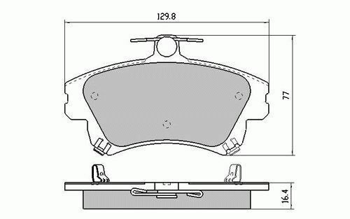RDA Front Disc Brake Pads for Smart Forfour Turbo 2005 - ON