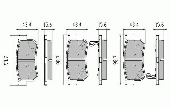 RDA Rear Extreme Disc Brake Pads Ssangyong Kyron 2.7Turbo Diesel 2006-ON Type3