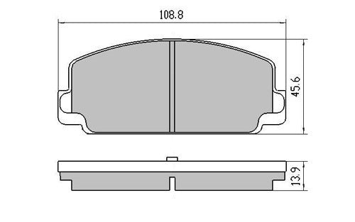 RDA Front Disc Brake Pads for Subaru L Series 1974-1979 Type1
