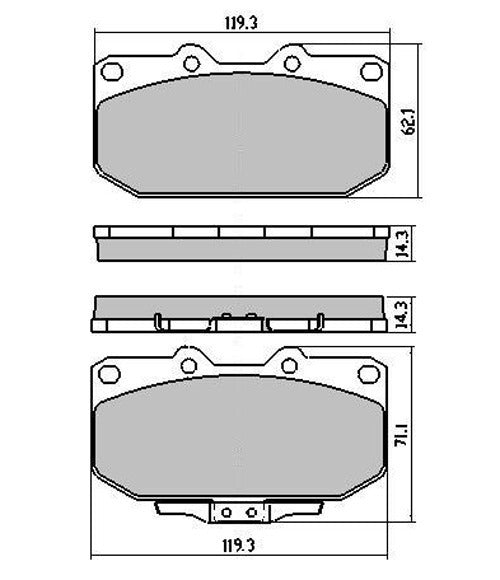 RDA Front Disc Brake Pads for Subaru Impreza 2.5 2007-ON