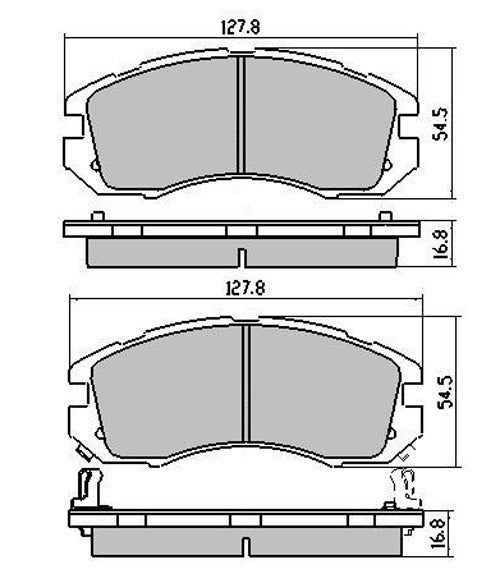 RDA Front Disc Brake Pads for Subaru Liberty SKI FX Enduro 1989-1997