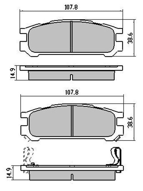 RDA Rear Disc Brake Pads for Subaru Impreza 2WD 1993-1997