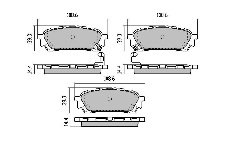 RDA Rear Disc Brake Pads for Subaru Impreza 2.0 2003-2007