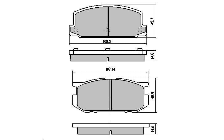 RDA Front Disc Brake Pads for Subaru L Series Leone All Models Jan1984-Nov1984