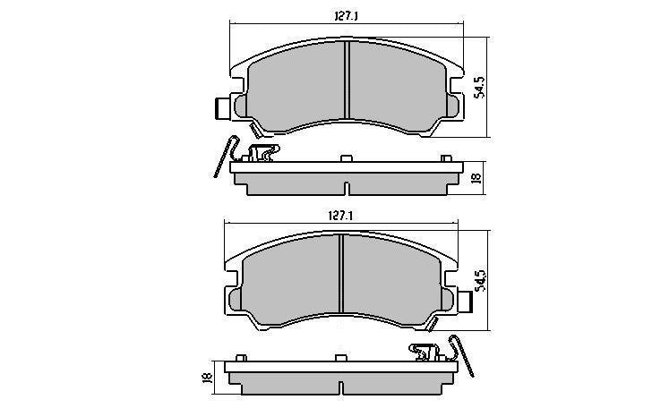RDA Front Disc Brake Pads for Subaru Vortex XT Coupe 1985-1991
