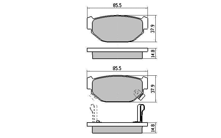 RDA Rear Disc Brake Pads for Subaru L Series Leone All Models 1985-1994