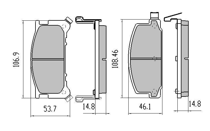 RDA Front Disc Brake Pads for Subaru Brumby AU 1985-1993