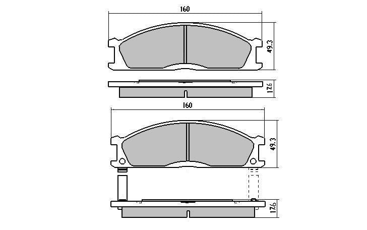 RDA Front Disc Brake Pads for Subaru SVX 1992-8/1998