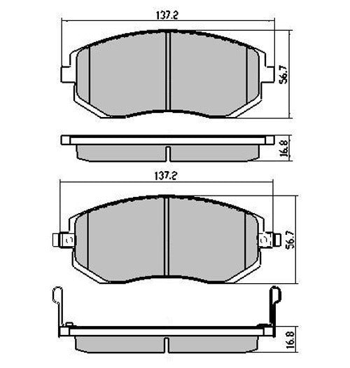 Front RDA HD Disc Brake Pads for Subaru Forester 2.0TD 2.5 5/2008-2013