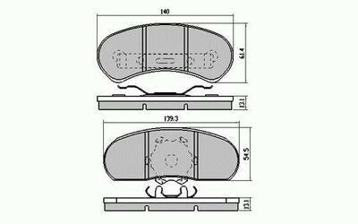 RDA Front Disc Brake Pads for Toyota Crown MS65 Sedan 2/1971 - 9/1974