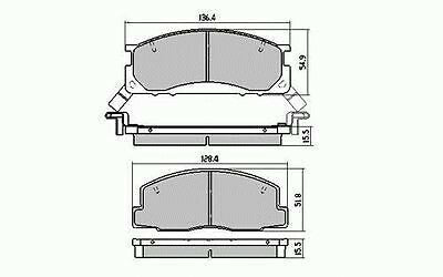 RDA Front Disc Brake Pads for Toyota Tarago YR31 4WD 1/1986 - 1/1990