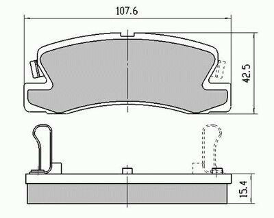RDA Rear Disc Brake Pads for Toyota Corolla AE112 10/1998 - 11/2001