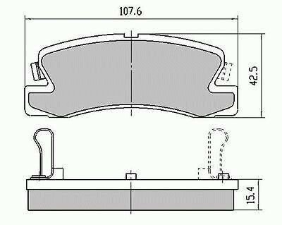 RDA Rear Disc Brake Pads for Toyota Corolla SECA AE93 SX 8/1989 - 10/1994