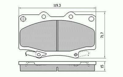 RDA Front Disc Brake Pads for Toyota Landcruiser FJ80 1/1990 - 8/1992