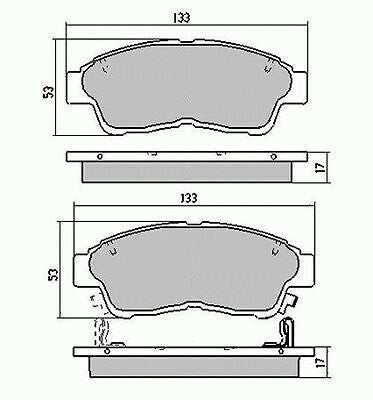 RDA Front Disc Brake Pads for Toyota RAV4 SXA10 SXA11 4/1994 - 6/2000