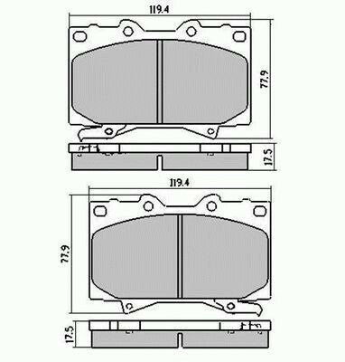 RDA Front Disc Brake Pads for Toyota Landcruiser HDJ100 UZJ100 3/1998-5/2007