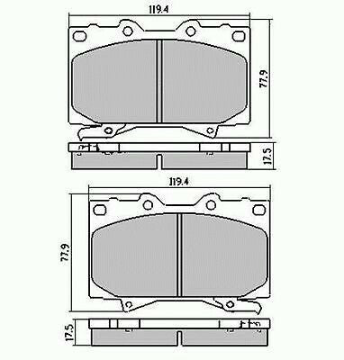 RDA Front Disc Brake Pads for Toyota Landcruiser VDJ76 VDJ78 VDJ79 4/2006 -ON