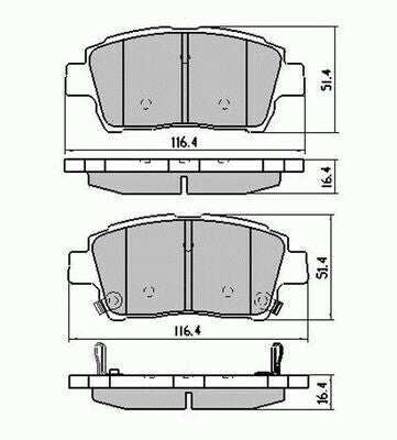 RDA Front Disc Brake Pads for Toyota MR2 Spyder ZZW30 8/2000 - ON