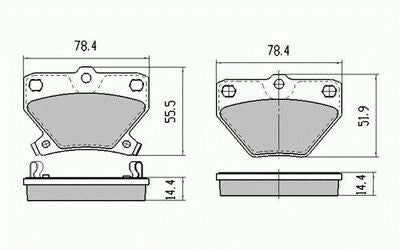 RDA Rear Disc Brake Pads for Toyota Celica ZZT230 ZZT231 11/1999 - 2005