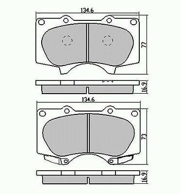 RDA Front Disc Brake Pads for Toyota Prado KDJ15# GRJ15# 150Series 2/2009 -
