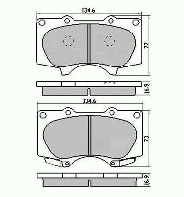 RDA Front Disc Brake Pads for Toyota Prado RZJ12# KZK12# JAN/2003 - SEP/2009