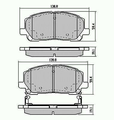 RDA Front Disc Brake Pads for Toyota Kluger MCU28 V6 10/2003 - 7/2006